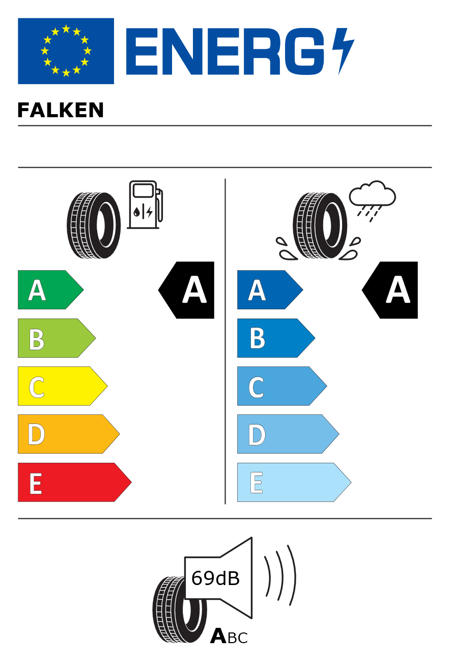 Etichetta energetica per Pneumatico FALKEN 225/45 R17 94V AZENIS FK520 XL FIAT