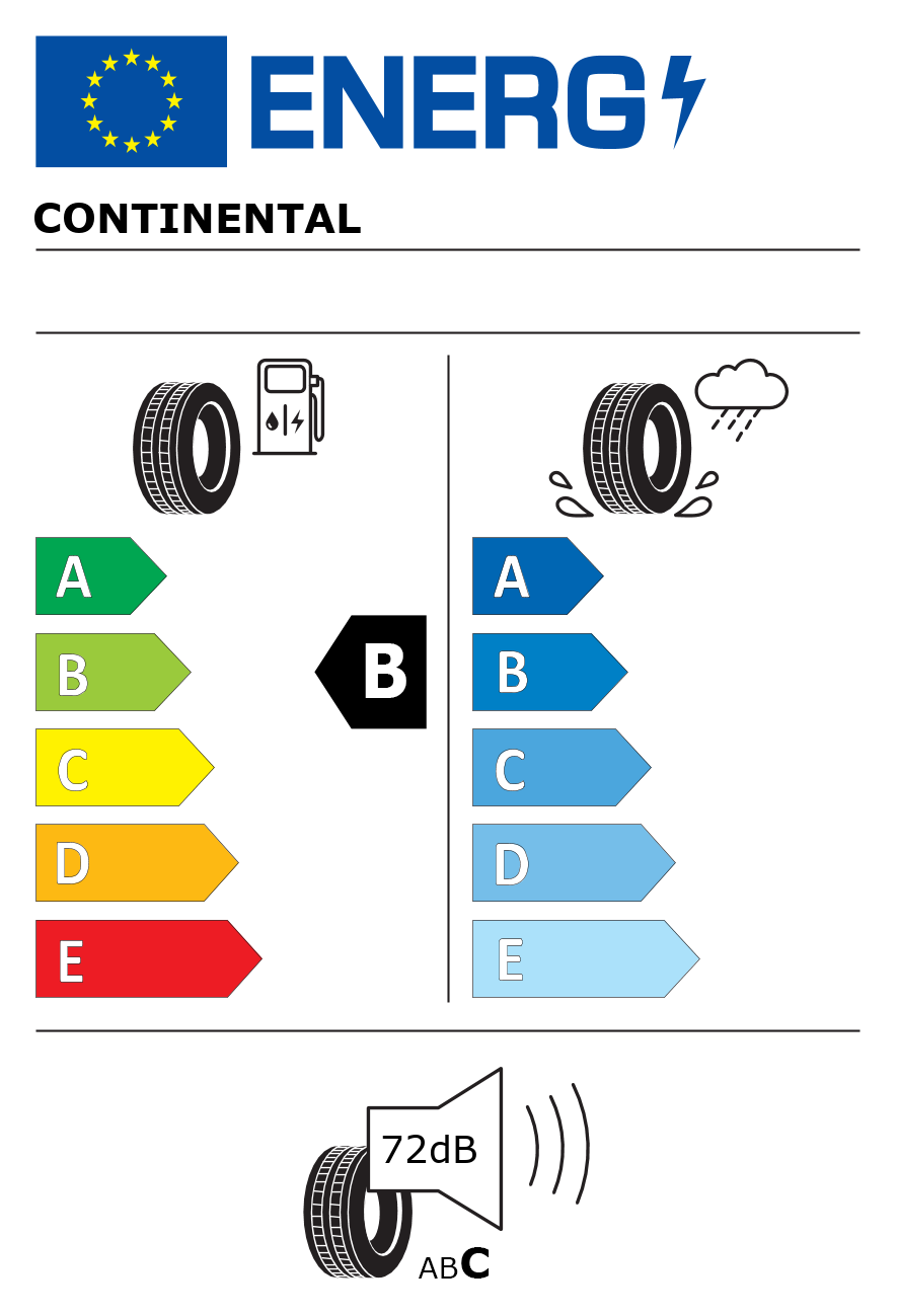 Etichetta energetica per Pneumatico CONTINENTAL 165/60 R20 113M CST 17