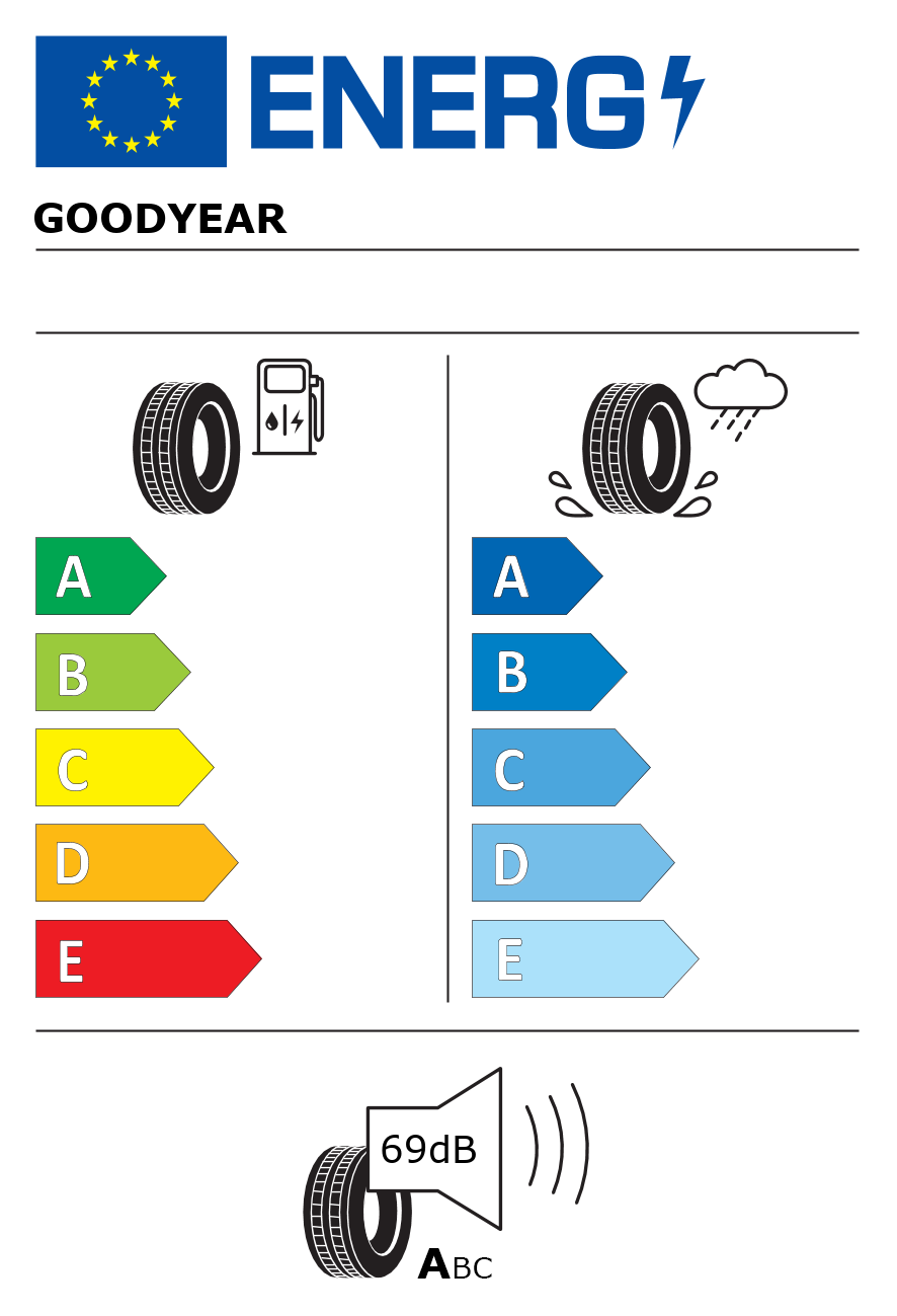 Etichetta energetica per Pneumatico GOODYEAR 245/40 R18 97V EAGLE ULTRA GRIP GW-3 MS FP M+S MOE RunFlat XL