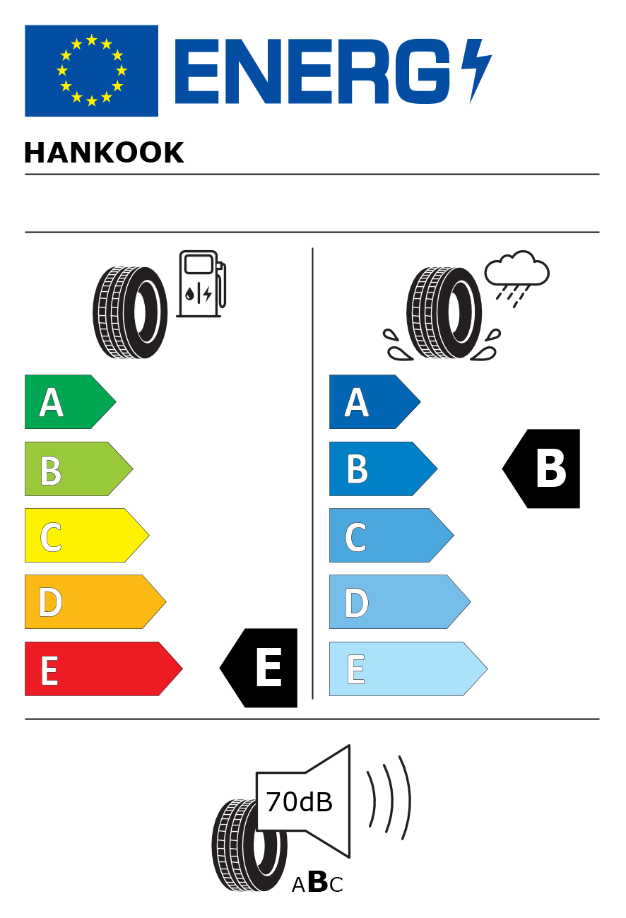 Etichetta energetica per Pneumatico HANKOOK 155/65 R13 73T K435 Kinergy eco2