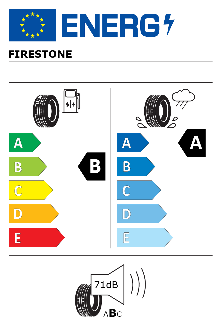 Etichetta energetica per Pneumatico FIRESTONE 245/50 R18 100Y ROADHAWK 2 ENLITEN