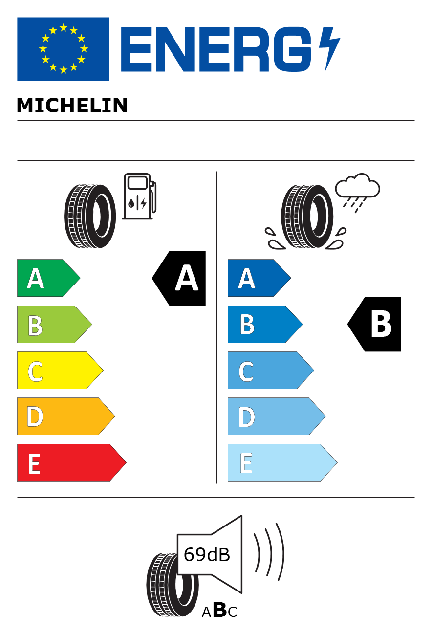 Etichetta energetica per Pneumatico MICHELIN 235/50 R19 99V E PRIMACY