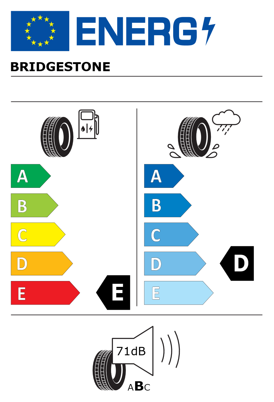 Etichetta energetica per Pneumatico BRIDGESTONE 205/55 R17 91H BLIZZAK LM-25-1 * BMW M+S RunFlat