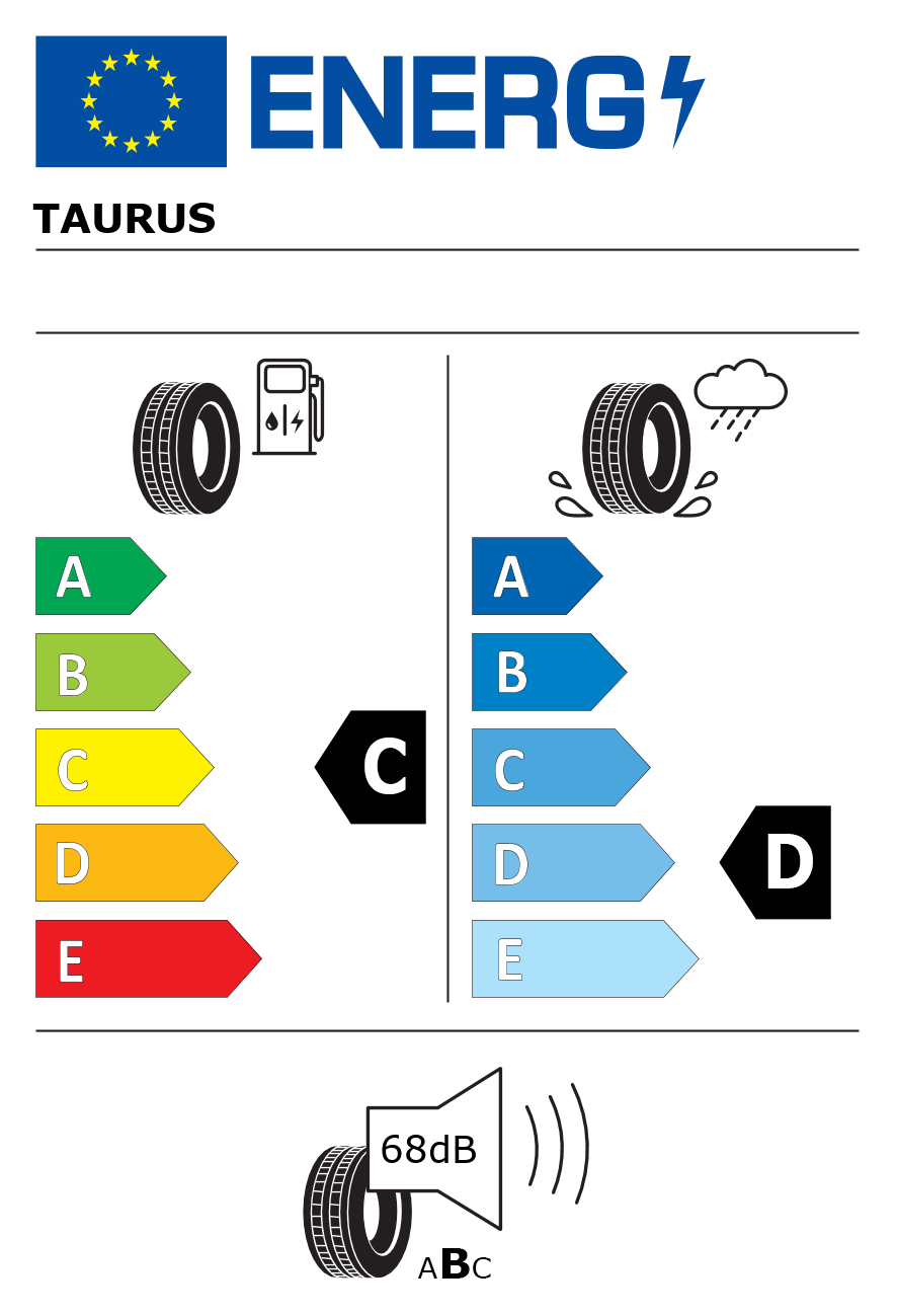 Etichetta energetica per Pneumatico TAURUS 225/55 R18 98V ALL SEASON SUV M+S
