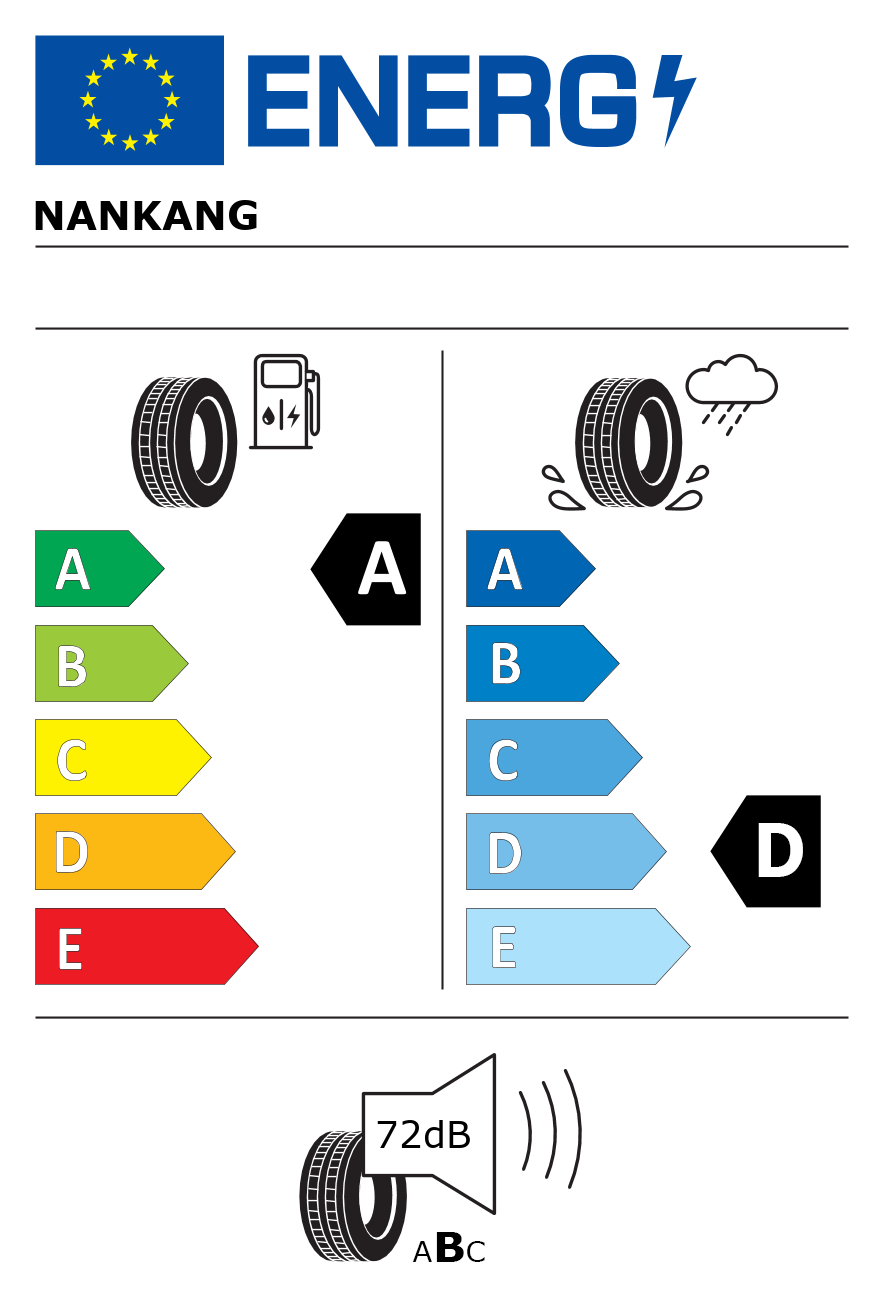 Etichetta energetica per Pneumatico NANKANG 275/30 R20 97Y NS20 XL ZR