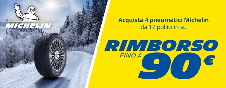ottieni fino a 90 euro di rimborso con michelin